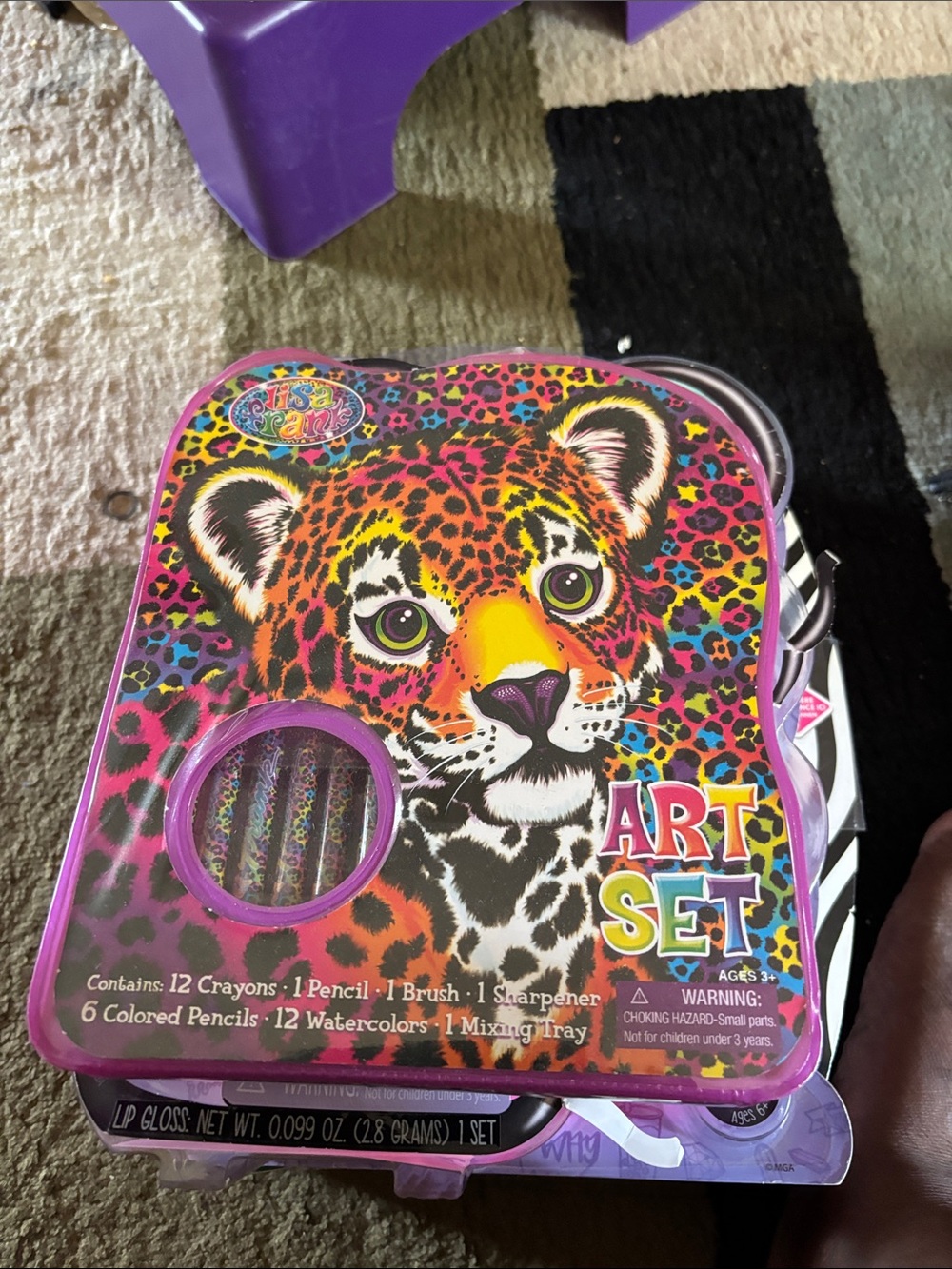 Lisa Frank Art Set Art Set Kids Crayon and Watercolor Kit - Multicolor Leopard D